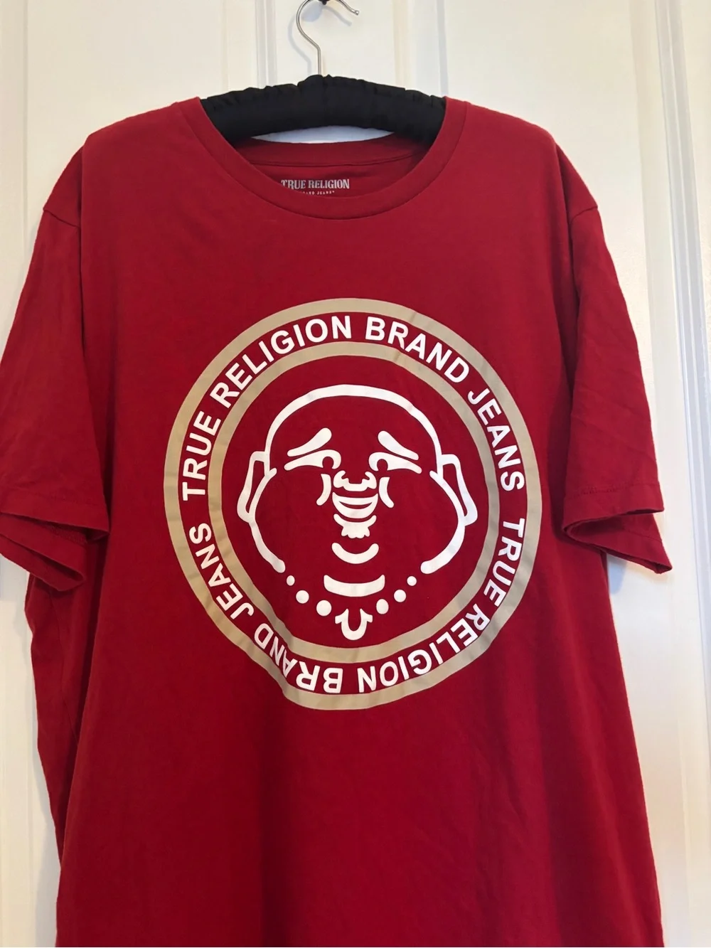 True Religion - Men’s Red Short‑Sleeve Logo Graphic Tee. Size XXL. 100% Cotton